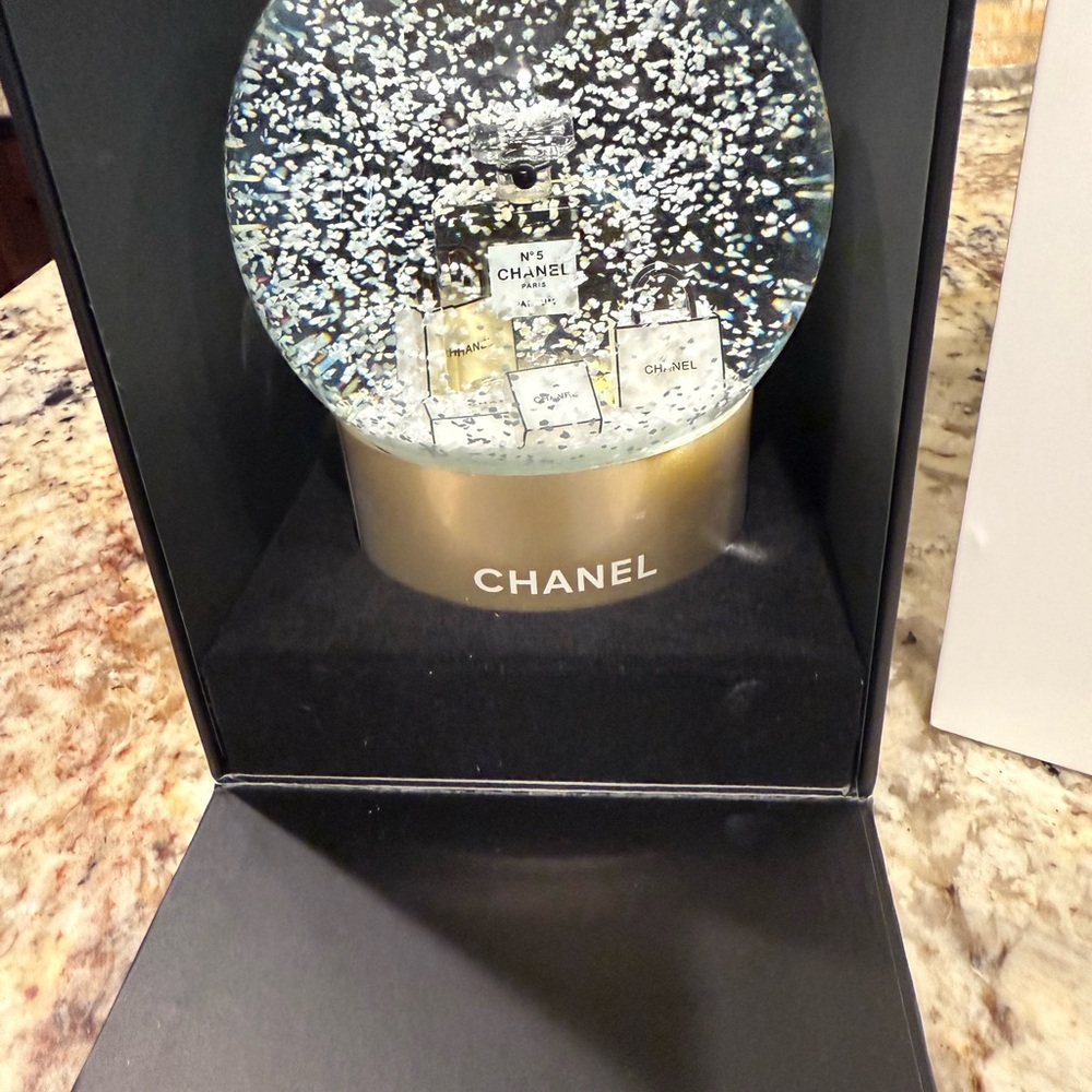 CHANEL Snow Globe with Gold and Black Accents